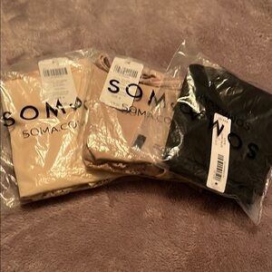 Soma Intimates Retro Briefs in Black and Tan